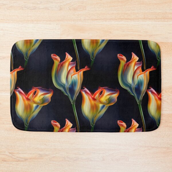 Item preview, Tulip Tile 11: Goblet of Springtime Sunshine in a Blooming Rainbow of Spiraling Blooms designed and sold by TheBrainArt.