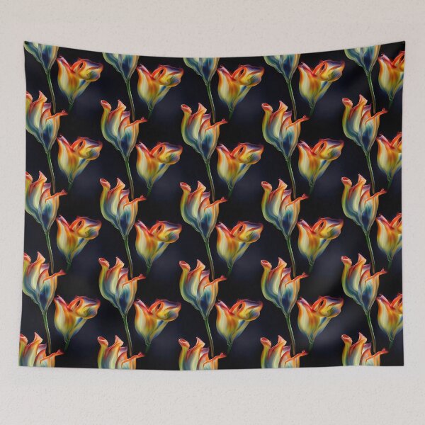 Item preview, Tulip Tile 11: Goblet of Springtime Sunshine in a Blooming Rainbow of Spiraling Blooms designed and sold by TheBrainArt.
