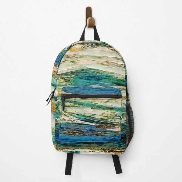 Item preview, Blue, Green, And Golden Ocean Streams Abstract Painting designed and sold by DEC02.