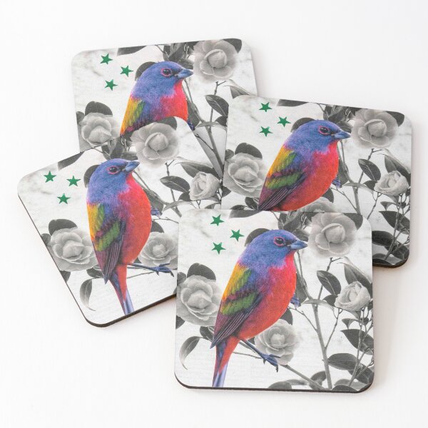 Item preview, Bird Portrait - ‘Painted Bunting’ designed and sold by Nikki Fortuin Arts & Crafts.