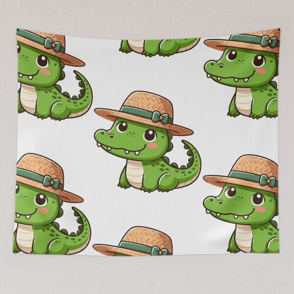 Item preview, Alligator with Hat designed and sold by ArtfulWeave.
