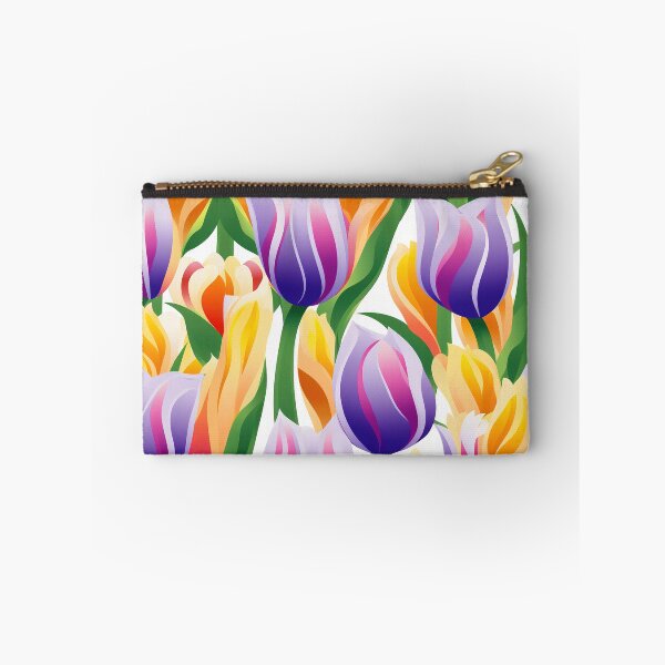 Item preview, Tulip Tile 12: Goblet of Springtime Sunshine in a Blooming Rainbow of Spiraling Blooms designed and sold by TheBrainArt.
