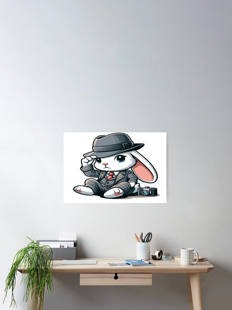 Thumbnail 2 of 3, Poster, Dedective Rabbit designed and sold by LaviniaDesign.