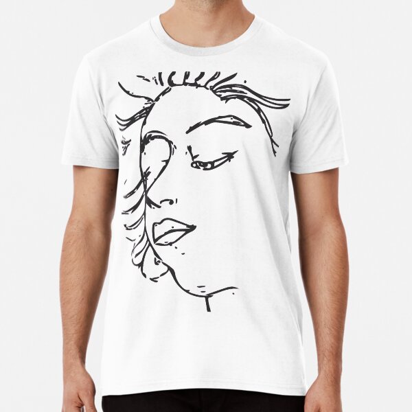 Woman Looking Down Premium T-Shirt