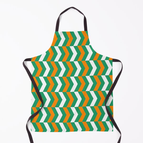 Item preview, Green White Orange Ireland Tricolor Horizontal Stripe Zigzag Line Triangle Irish language National Pride Pattern designed and sold by PenguinForests.