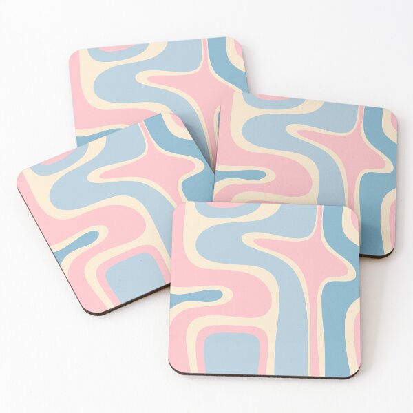 Item preview, Retro Abstract Copacetic Pattern Pastel Pink and Blue designed and sold by kierkegaard.