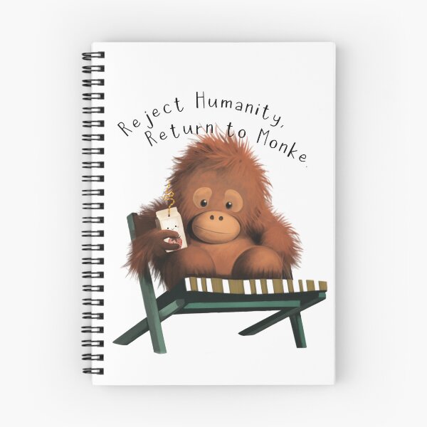 Item preview, Reject Humanity, Return to Monke. designed and sold by UpsidedownFrog.