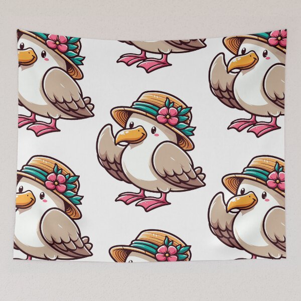 Item preview, Albatross with Hat designed and sold by ArtfulWeave.
