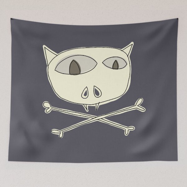 Item preview, Cat skull designed and sold by ThomaeArt.