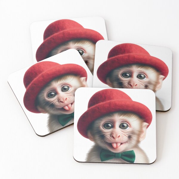 Item preview, Monkey in a red hat designed and sold by rominek77.