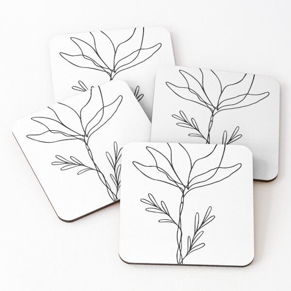 Item preview, Flower Line Art | Wildflower Leaf Design | Minimalist Botanical Plant Art designed and sold by RachelFCreative.