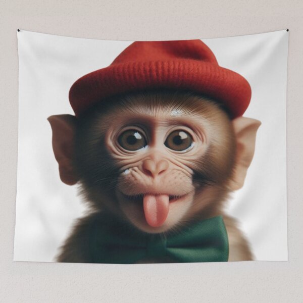Item preview, Monkey in a red hat 2 designed and sold by rominek77.
