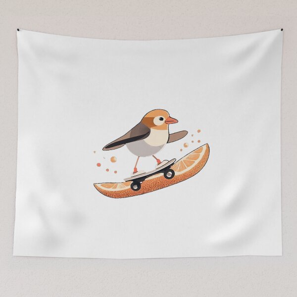 Aperçu de l'œuvre Surf sur les oiseaux orange créée et vendue par omerfdln34.