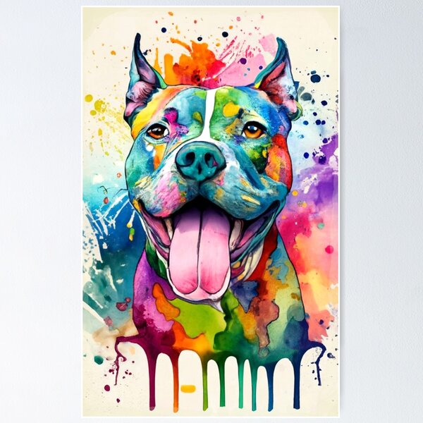 Item preview, Pitbull dog art for pitbull lovers designed and sold by PetArt  ⭐⭐⭐⭐⭐.