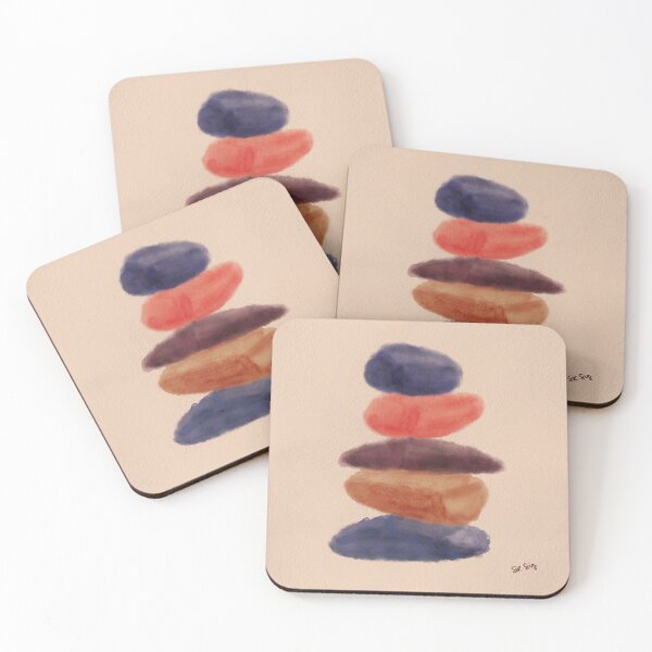 Item preview, Watercolor Balancing Stones designed and sold by srsig designs.
