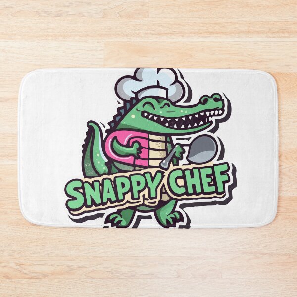 Item preview, Snappy Chef - Alligator Cartoon with Chef's Hat designed and sold by NiftyWrx.
