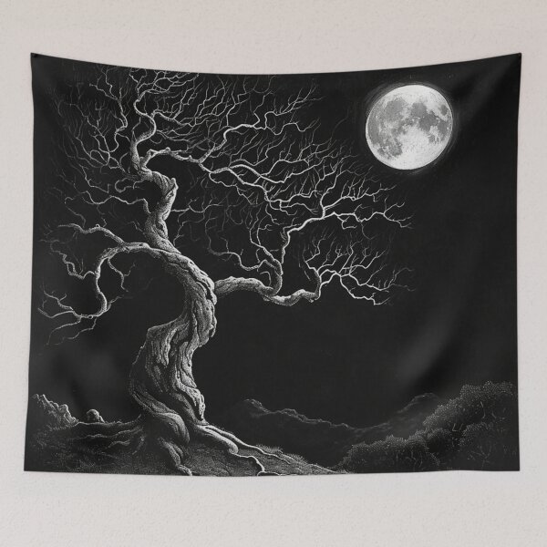Item preview, Lunar Vigil: The Monochrome Sentinel and Its Silvery Boughs designed and sold by dungeonwarriors.