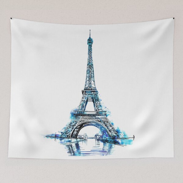Item preview, Eiffel Tower Watercolour designed and sold by Kobi-PrintVibes.