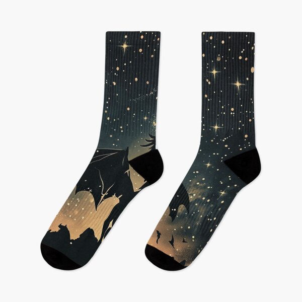 Item preview, Celestial Guardian: The Dragon's Silhouette Against the Starry Firmament designed and sold by dungeonwarriors.