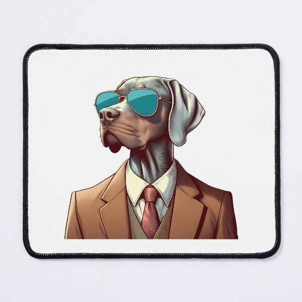 Item preview, Cool Dogzz: a cool Weimaraner in a suit and tie with sunglasses designed and sold by CreativeSparkzz.