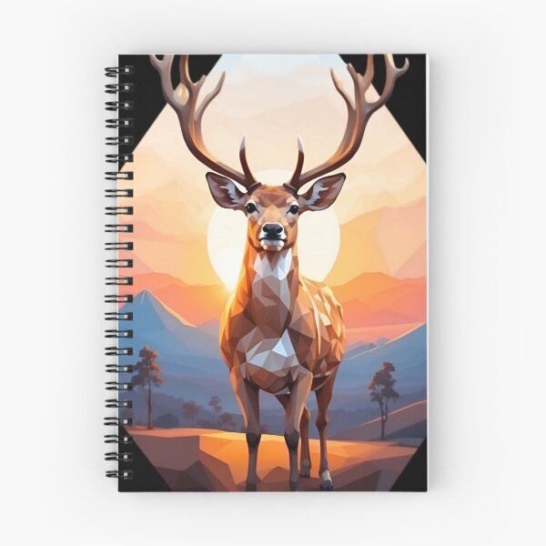 Item preview, Polygon Fallow Deer Art - Californian Sunset designed and sold by PolygonPinnacle.