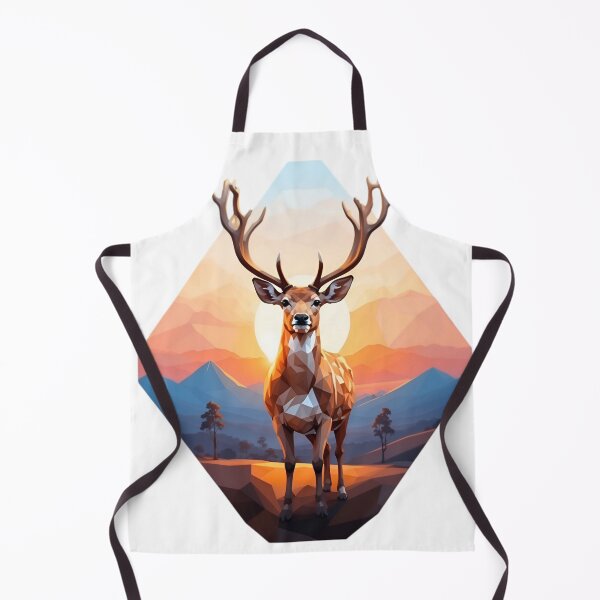 Item preview, Polygon Fallow Deer Art - Californian Sunset designed and sold by PolygonPinnacle.