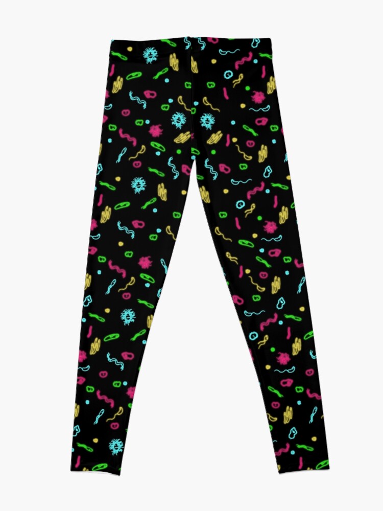 Alternate view of Fluorescent Microbes Leggings