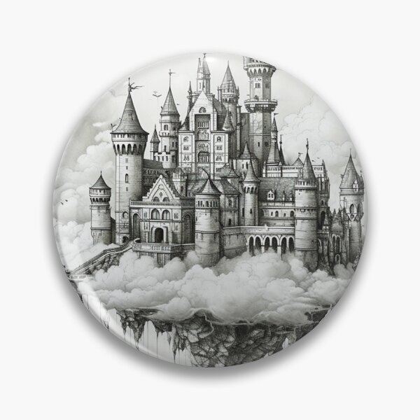 Item preview, Ethereal Citadel: The Skyborne Fortress Amidst the Clouds designed and sold by dungeonwarriors.