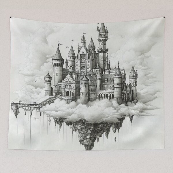 Item preview, Ethereal Citadel: The Skyborne Fortress Amidst the Clouds designed and sold by dungeonwarriors.