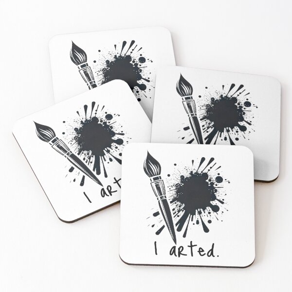 Item preview, I Arted - Creative Artist's Paintbrush Splatter Statement designed and sold by MnDShirts.