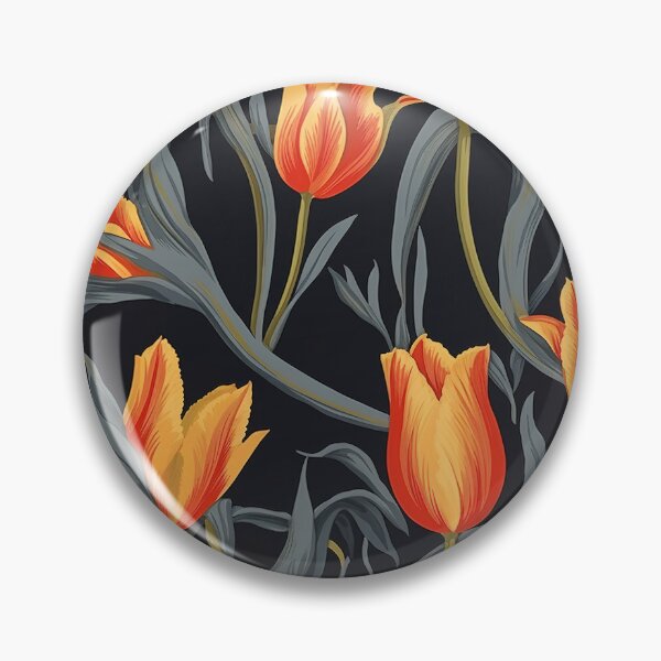 Item preview, Tulip Tile 15: Goblet of Springtime Sunshine in a Blooming Rainbow of Spiraling Blooms designed and sold by TheBrainArt.