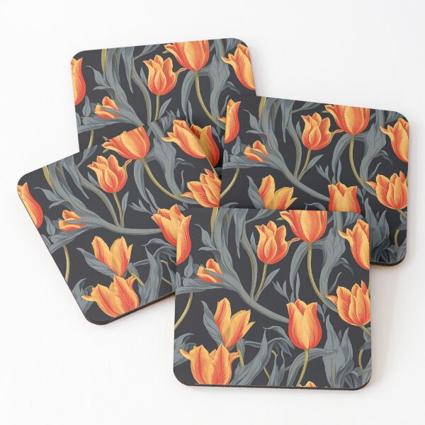Item preview, Tulip Tile 15: Goblet of Springtime Sunshine in a Blooming Rainbow of Spiraling Blooms designed and sold by TheBrainArt.