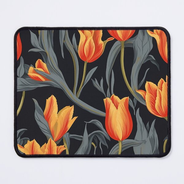 Item preview, Tulip Tile 15: Goblet of Springtime Sunshine in a Blooming Rainbow of Spiraling Blooms designed and sold by TheBrainArt.
