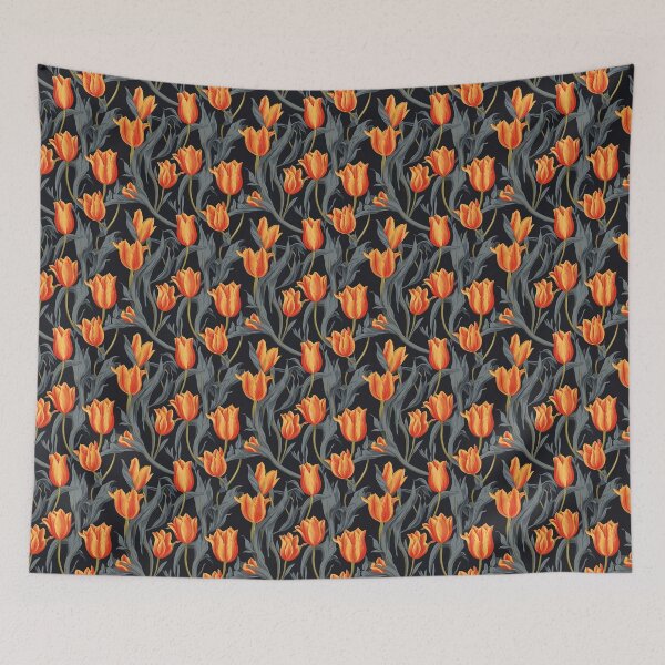 Item preview, Tulip Tile 15: Goblet of Springtime Sunshine in a Blooming Rainbow of Spiraling Blooms designed and sold by TheBrainArt.