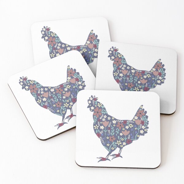 Item preview, Floral chicken  designed and sold by BlossomandIvy.