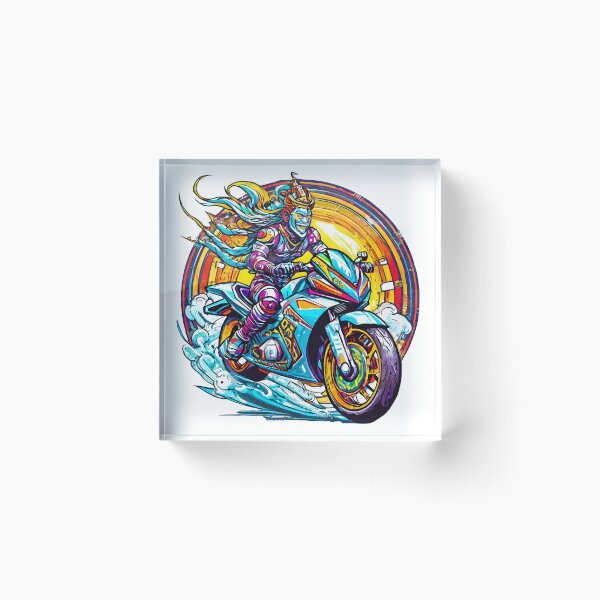 Item preview, Ancient Diety riding a Motorcycle  designed and sold by BADESIGNZZ.