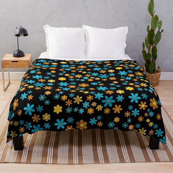 Item preview, Retro Flower Design Turquoise & Browns designed and sold by MarieSusan.