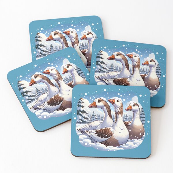 Item preview, Geese Gleam: Snowbound Elegance designed and sold by mugooooo.