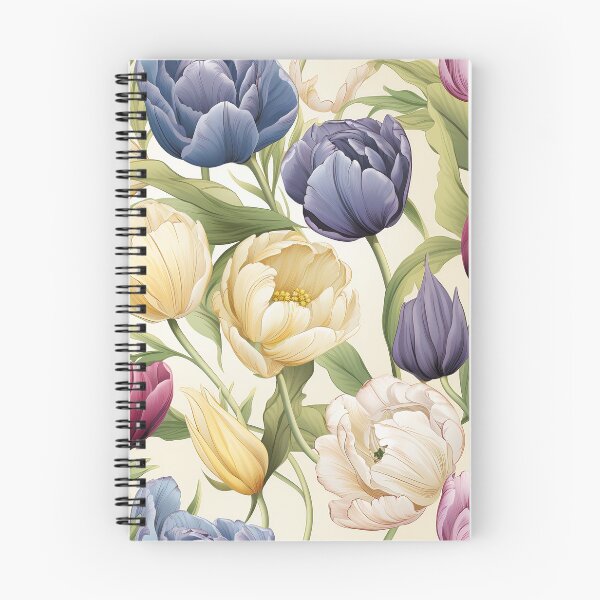 Item preview, Tulip Tile 17: Goblet of Springtime Sunshine in a Blooming Rainbow of Spiraling Blooms designed and sold by TheBrainArt.