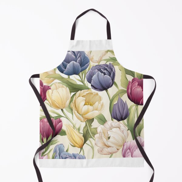Item preview, Tulip Tile 17: Goblet of Springtime Sunshine in a Blooming Rainbow of Spiraling Blooms designed and sold by TheBrainArt.