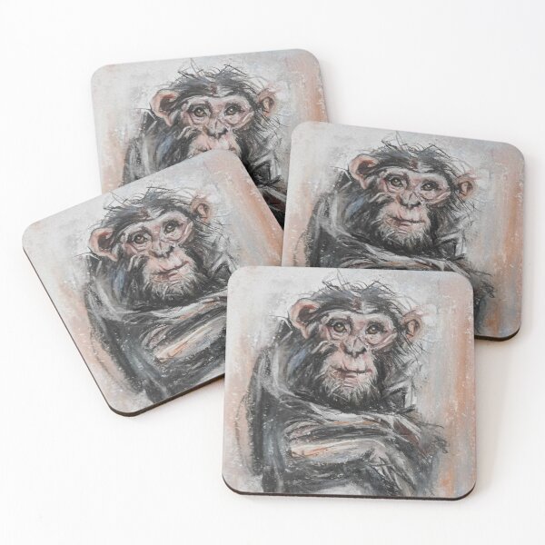 Item preview, Chimp , soft pastele drawn by Anna Czarnecka designed and sold by BazankiArt.