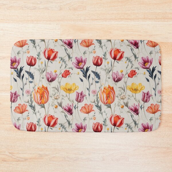 Item preview, Tulip Tile 18: Goblet of Springtime Sunshine in a Blooming Rainbow of Spiraling Blooms designed and sold by TheBrainArt.