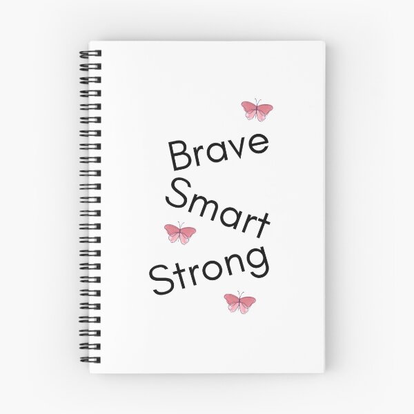 Item preview, Brave Smart Strong with pink butterfly designed and sold by Fionamyles.
