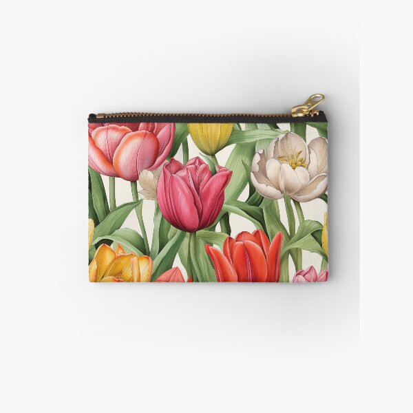 Item preview, Tulip Tile 19: Goblet of Springtime Sunshine in a Blooming Rainbow of Spiraling Blooms designed and sold by TheBrainArt.
