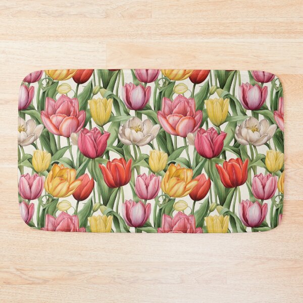 Item preview, Tulip Tile 19: Goblet of Springtime Sunshine in a Blooming Rainbow of Spiraling Blooms designed and sold by TheBrainArt.