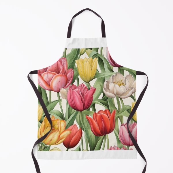 Item preview, Tulip Tile 19: Goblet of Springtime Sunshine in a Blooming Rainbow of Spiraling Blooms designed and sold by TheBrainArt.