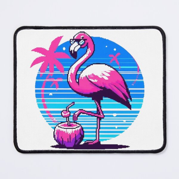 Item preview, Pink Flamingo Cocktail Coconut designed and sold by DakaPixelArt.