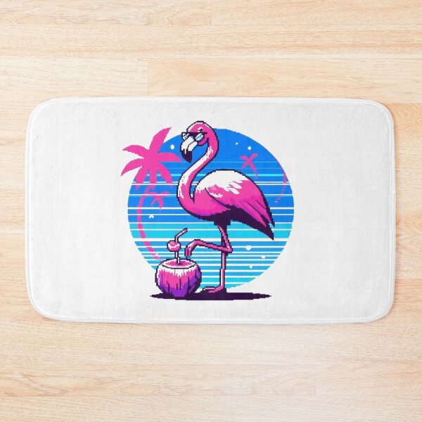 Item preview, Pink Flamingo Cocktail Coconut designed and sold by DakaPixelArt.