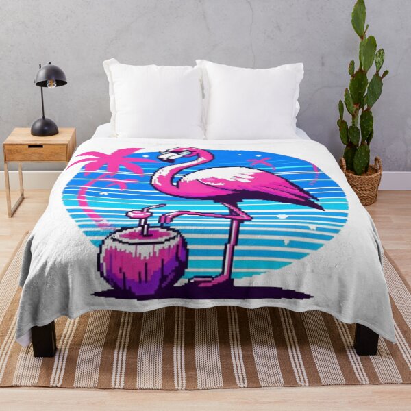 Item preview, Pink Flamingo Cocktail Coconut designed and sold by DakaPixelArt.