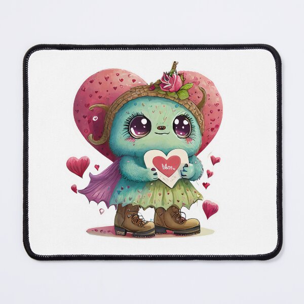 Item preview, Cute Valentines Day Monster designed and sold by Inkytreasures.
